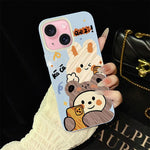 Custodia per telefono ibrida in PC e TPU con glitter IMD e motivo orso., For iPhone 15, For iPhone 14 Plus, For iPhone 14, For iPhone 14 Pro, For iPhone 14 Pro Max, For iPhone SE 2022 / SE 2020