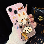 Custodia per telefono ibrida in PC e TPU con glitter IMD e motivo orso., For iPhone 15, For iPhone 14 Plus, For iPhone 14, For iPhone 14 Pro, For iPhone 14 Pro Max, For iPhone SE 2022 / SE 2020