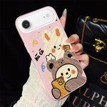 Custodia per telefono ibrida in PC e TPU con glitter IMD e motivo orso., For iPhone 17e / 16e, For iPhone 17 Pro Max, For iPhone 17 Pro, For iPhone 17, For iPhone Air, For iPhone 16 Pro Max