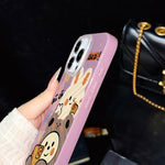 Custodia per telefono ibrida in PC e TPU con glitter IMD e motivo orso., For iPhone 15, For iPhone 14 Plus, For iPhone 14, For iPhone 14 Pro, For iPhone 14 Pro Max, For iPhone SE 2022 / SE 2020