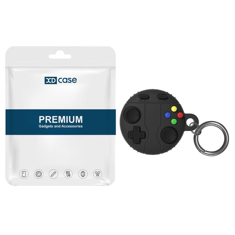 Custodia protettiva in silicone in stile console di gioco XDcase con portachiavi, For AirTag 2nd Gen / 1st Gen