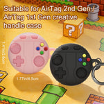 Custodia protettiva in silicone in stile console di gioco XDcase con portachiavi, For AirTag 2nd Gen / 1st Gen