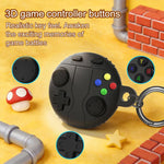 Custodia protettiva in silicone in stile console di gioco XDcase con portachiavi, For AirTag 2nd Gen / 1st Gen