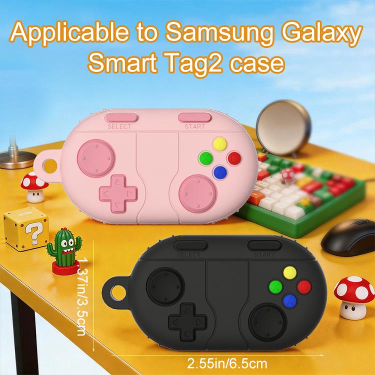 Custodia protettiva in silicone in stile console di gioco XDcase con portachiavi, For Samsung Galaxy SmartTag2