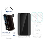 XDcase 2 paia di pellicole protettive anti-spionaggio in vetro temperato + pellicola protettiva trasparente per obiettivo, For iPhone 17 Pro Max, For iPhone 17 Pro, For iPhone 17, For iPhone Air