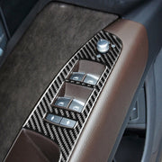 Adesivo decorativo per pannello sollevatore in vetro per finestrino 6 in 1 per auto in fibra di carbonio per Audi Q7 2008-2015, guida a sinistra, Window Glass Lifter, Left Drive