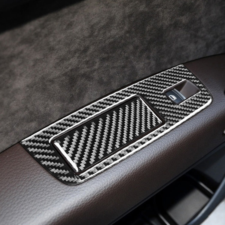 Adesivo decorativo per pannello sollevatore in vetro per finestrino 6 in 1 per auto in fibra di carbonio per Audi Q7 2008-2015, guida a sinistra, Window Glass Lifter, Left Drive