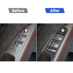 Adesivo decorativo per pannello sollevatore in vetro per finestrino 6 in 1 per auto in fibra di carbonio per Audi Q7 2008-2015, guida a sinistra, Window Glass Lifter, Left Drive
