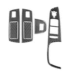 Adesivo decorativo per pannello sollevatore in vetro per finestrini in fibra di carbonio 6 in 1 per Audi Q7 2008-2015, guida a destra, Window Glass Lifter, Right Drive