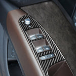 Adesivo decorativo per pannello sollevatore in vetro per finestrini in fibra di carbonio 6 in 1 per Audi Q7 2008-2015, guida a destra, Window Glass Lifter, Right Drive