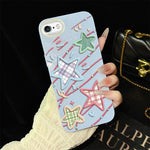 Custodia per telefono ibrida in PC e TPU con glitter e motivo a stelle IMD, For iPhone 8 Plus / 7 Plus, For iPhone 6 Plus / 6s Plus, For iPhone 6 / 6s
