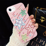 Custodia per telefono ibrida in PC e TPU con glitter e motivo a stelle IMD, For iPhone 15, For iPhone 14 Plus, For iPhone 14, For iPhone 14 Pro, For iPhone 14 Pro Max, For iPhone SE 2022 / SE 2020