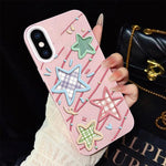 Custodia per telefono ibrida in PC e TPU con glitter e motivo a stelle IMD, For iPhone 11 Pro Max, For iPhone 11, For iPhone 11 Pro, For iPhone XS / X, For iPhone XR, For iPhone XS Max