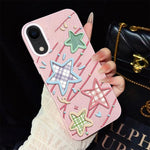 Custodia per telefono ibrida in PC e TPU con glitter e motivo a stelle IMD, For iPhone 11 Pro Max, For iPhone 11, For iPhone 11 Pro, For iPhone XS / X, For iPhone XR, For iPhone XS Max