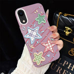 Custodia per telefono ibrida in PC e TPU con glitter e motivo a stelle IMD, For iPhone 11 Pro Max, For iPhone 11, For iPhone 11 Pro, For iPhone XS / X, For iPhone XR, For iPhone XS Max