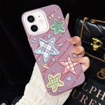 Custodia per telefono ibrida in PC e TPU con glitter e motivo a stelle IMD, For iPhone 11 Pro Max, For iPhone 11, For iPhone 11 Pro, For iPhone XS / X, For iPhone XR, For iPhone XS Max
