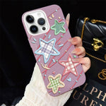 Custodia per telefono ibrida in PC e TPU con glitter e motivo a stelle IMD, For iPhone 13 Pro Max, For iPhone 13 Pro, For iPhone 13, For iPhone 12, For iPhone 12 Pro Max, For iPhone 12 Pro