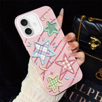 Custodia per telefono ibrida in PC e TPU con glitter e motivo a stelle IMD, For iPhone 16 Pro, For iPhone 16 Plus, For iPhone 16, For iPhone 15 Pro Max, For iPhone 15 Pro, For iPhone 15 Plus