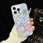 Custodia per telefono ibrida in PC e TPU con glitter e motivo a stelle IMD, For iPhone 17e / 16e, For iPhone 17 Pro Max, For iPhone 17 Pro, For iPhone 17, For iPhone Air, For iPhone 16 Pro Max