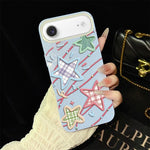 Custodia per telefono ibrida in PC e TPU con glitter e motivo a stelle IMD, For iPhone 17e / 16e, For iPhone 17 Pro Max, For iPhone 17 Pro, For iPhone 17, For iPhone Air, For iPhone 16 Pro Max