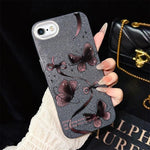 Custodia per telefono ibrida in PC e TPU con motivo a farfalle vorticose e glitter IMD., For iPhone 8 Plus / 7 Plus, For iPhone 6 Plus / 6s Plus, For iPhone 6 / 6s