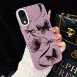 Custodia per telefono ibrida in PC e TPU con motivo a farfalle vorticose e glitter IMD., For iPhone 11 Pro Max, For iPhone 11, For iPhone 11 Pro, For iPhone XS / X, For iPhone XR, For iPhone XS Max