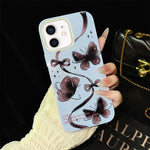 Custodia per telefono ibrida in PC e TPU con motivo a farfalle vorticose e glitter IMD., For iPhone 11 Pro Max, For iPhone 11, For iPhone 11 Pro, For iPhone XS / X, For iPhone XR, For iPhone XS Max