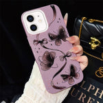 Custodia per telefono ibrida in PC e TPU con motivo a farfalle vorticose e glitter IMD., For iPhone 11 Pro Max, For iPhone 11, For iPhone 11 Pro, For iPhone XS / X, For iPhone XR, For iPhone XS Max