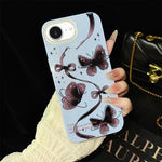 Custodia per telefono ibrida in PC e TPU con motivo a farfalle vorticose e glitter IMD., For iPhone 17e / 16e, For iPhone 17 Pro Max, For iPhone 17 Pro, For iPhone 17, For iPhone Air, For iPhone 16 Pro Max