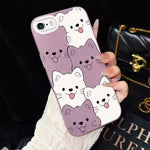 Custodia per telefono ibrida IMD in PC e TPU con motivo cucciolo lingua di fuori e glitter., For iPhone 8 Plus / 7 Plus, For iPhone 6 Plus / 6s Plus, For iPhone 6 / 6s
