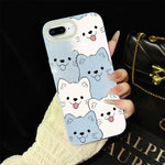 Custodia per telefono ibrida IMD in PC e TPU con motivo cucciolo lingua di fuori e glitter., For iPhone 8 Plus / 7 Plus, For iPhone 6 Plus / 6s Plus, For iPhone 6 / 6s