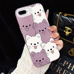Custodia per telefono ibrida IMD in PC e TPU con motivo cucciolo lingua di fuori e glitter., For iPhone 8 Plus / 7 Plus, For iPhone 6 Plus / 6s Plus, For iPhone 6 / 6s