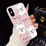 Custodia per telefono ibrida IMD in PC e TPU con motivo cucciolo lingua di fuori e glitter., For iPhone 11 Pro Max, For iPhone 11, For iPhone 11 Pro, For iPhone XS / X, For iPhone XR, For iPhone XS Max