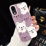 Custodia per telefono ibrida IMD in PC e TPU con motivo cucciolo lingua di fuori e glitter., For iPhone 11 Pro Max, For iPhone 11, For iPhone 11 Pro, For iPhone XS / X, For iPhone XR, For iPhone XS Max