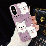 Custodia per telefono ibrida IMD in PC e TPU con motivo cucciolo lingua di fuori e glitter., For iPhone 11 Pro Max, For iPhone 11, For iPhone 11 Pro, For iPhone XS / X, For iPhone XR, For iPhone XS Max
