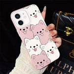 Custodia per telefono ibrida IMD in PC e TPU con motivo cucciolo lingua di fuori e glitter., For iPhone 13 Pro Max, For iPhone 13 Pro, For iPhone 13, For iPhone 12, For iPhone 12 Pro Max, For iPhone 12 Pro