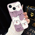 Custodia per telefono ibrida IMD in PC e TPU con motivo cucciolo lingua di fuori e glitter., For iPhone 15, For iPhone 14 Plus, For iPhone 14, For iPhone 14 Pro, For iPhone 14 Pro Max, For iPhone SE 2022 / SE 2020