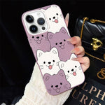 Custodia per telefono ibrida IMD in PC e TPU con motivo cucciolo lingua di fuori e glitter., For iPhone 15, For iPhone 14 Plus, For iPhone 14, For iPhone 14 Pro, For iPhone 14 Pro Max, For iPhone SE 2022 / SE 2020