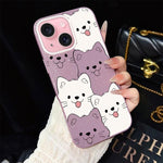 Custodia per telefono ibrida IMD in PC e TPU con motivo cucciolo lingua di fuori e glitter., For iPhone 15, For iPhone 14 Plus, For iPhone 14, For iPhone 14 Pro, For iPhone 14 Pro Max, For iPhone SE 2022 / SE 2020