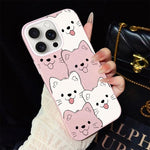 Custodia per telefono ibrida IMD in PC e TPU con motivo cucciolo lingua di fuori e glitter., For iPhone 16 Pro, For iPhone 16 Plus, For iPhone 16, For iPhone 15 Pro Max, For iPhone 15 Pro, For iPhone 15 Plus