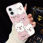 Custodia per telefono ibrida IMD in PC e TPU con motivo cucciolo lingua di fuori e glitter., For iPhone 16 Pro, For iPhone 16 Plus, For iPhone 16, For iPhone 15 Pro Max, For iPhone 15 Pro, For iPhone 15 Plus