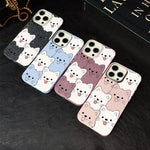 Custodia per telefono ibrida IMD in PC e TPU con motivo cucciolo lingua di fuori e glitter., For iPhone 16 Pro, For iPhone 16 Plus, For iPhone 16, For iPhone 15 Pro Max, For iPhone 15 Pro, For iPhone 15 Plus
