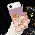 Custodia per telefono ibrida in PC e TPU con glitter IMD e motivo maialino rosa., For iPhone 17e / 16e, For iPhone 17 Pro Max, For iPhone 17 Pro, For iPhone 17, For iPhone Air, For iPhone 16 Pro Max