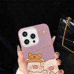 Custodia per telefono ibrida in PC e TPU con glitter IMD e motivo maialino rosa., For iPhone 17e / 16e, For iPhone 17 Pro Max, For iPhone 17 Pro, For iPhone 17, For iPhone Air, For iPhone 16 Pro Max