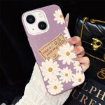 Custodia per telefono ibrida in PC e TPU con motivo crisantemo e glitter IMD., For iPhone 15, For iPhone 14 Plus, For iPhone 14, For iPhone 14 Pro, For iPhone 14 Pro Max, For iPhone SE 2022 / SE 2020