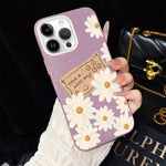 Custodia per telefono ibrida in PC e TPU con motivo crisantemo e glitter IMD., For iPhone 15, For iPhone 14 Plus, For iPhone 14, For iPhone 14 Pro, For iPhone 14 Pro Max, For iPhone SE 2022 / SE 2020