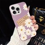 Custodia per telefono ibrida in PC e TPU con motivo crisantemo e glitter IMD., For iPhone 16 Pro, For iPhone 16 Plus, For iPhone 16, For iPhone 15 Pro Max, For iPhone 15 Pro, For iPhone 15 Plus