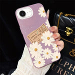 Custodia per telefono ibrida in PC e TPU con motivo crisantemo e glitter IMD., For iPhone 17e / 16e, For iPhone 17 Pro Max, For iPhone 17 Pro, For iPhone 17, For iPhone Air, For iPhone 16 Pro Max