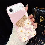 Custodia per telefono ibrida in PC e TPU con motivo crisantemo e glitter IMD., For iPhone 17e / 16e, For iPhone 17 Pro Max, For iPhone 17 Pro, For iPhone 17, For iPhone Air, For iPhone 16 Pro Max