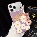 Custodia per telefono ibrida in PC e TPU con motivo crisantemo e glitter IMD., For iPhone 17e / 16e, For iPhone 17 Pro Max, For iPhone 17 Pro, For iPhone 17, For iPhone Air, For iPhone 16 Pro Max
